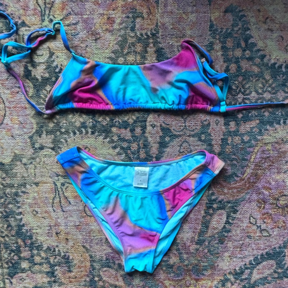 Aura Print High-Leg Bikini Set